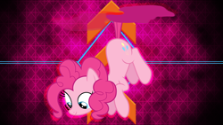 Size: 1920x1080 | Tagged: safe, artist:jeatz-axl, artist:laszlvfx, derpibooru import, edit, pinkie pie, earth pony, pony, female, looking down, mare, pinkiecopter, solo, vector, wallpaper, wallpaper edit