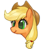 Size: 100x100 | Tagged: safe, artist:pohwaran, applejack, earth pony, pony, icon, simple background, solo, transparent background