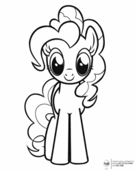 Size: 640x800 | Tagged: safe, pinkie pie, earth pony, pony, coloring page, lineart, official, solo