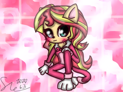 Size: 1080x810 | Tagged: safe, artist:starflashing twinkle, sunset shimmer, equestria girls, :3, animal costume, blushing, cat costume, cat ears, clothes, costume, cute, lovely, nyanset shimmer, solo, tail