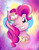 Size: 1275x1650 | Tagged: safe, artist:animechristy, pinkie pie, earth pony, pony, flower, flower in hair, grin, solo, wink