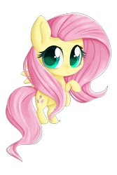 Size: 2000x3000 | Tagged: safe, artist:dari-draws, fluttershy, pegasus, pony, chibi, rearing, simple background, solo, starry eyes, transparent background, wingding eyes