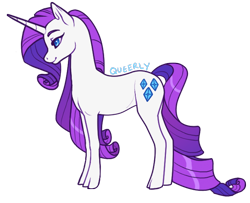 Size: 628x511 | Tagged: safe, artist:queerly, rarity, pony, unicorn, cloven hooves, cutie mark, female, looking down, mare, simple background, smiling, solo, transparent background