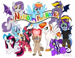 Size: 3300x2550 | Tagged: safe, artist:sciggles, derpibooru import, rainbow dash, oc, oc:blazingstar, oc:chickenwing, oc:firenvy, oc:monapia, oc:purpletinker, oc:rubiowolf, pegasus, pony