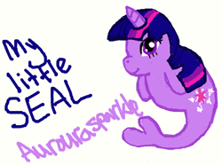 Size: 469x348 | Tagged: safe, artist:crownprincesslaya, derpibooru import, twilight sparkle, seal, seal pony, my little seal, solo, species swap