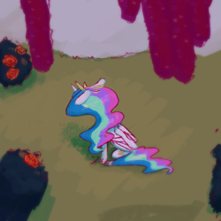 Size: 1024x1024 | Tagged: safe, artist:julmid, princess celestia, alicorn, pony, floppy ears, sad, solo