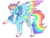 Size: 1024x768 | Tagged: safe, artist:wanderingpegasus, derpibooru import, rainbow dash, pegasus, pony, colored wings, female, mare, multicolored wings, smiling, solo, wings