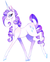 Size: 400x500 | Tagged: safe, artist:k9core, rarity, pony, unicorn, female, looking back, mare, simple background, solo, transparent background