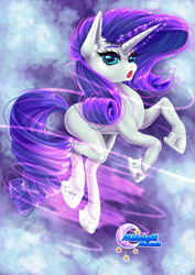 Size: 600x849 | Tagged: safe, artist:midnightmoonie, rarity, pony, unicorn, levitation, magic, open mouth, solo, telekinesis