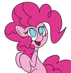 Size: 902x920 | Tagged: safe, artist:mr. rottson, pinkie pie, earth pony, pony, open mouth, simple background, solo, transparent background