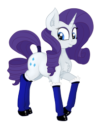 Size: 2605x3308 | Tagged: safe, artist:paskanaakka, derpibooru exclusive, rarity, pony, unicorn, chest fluff, ear fluff, female, hoof boots, leg fluff, mare, raised hoof, simple background, solo, tail wrap, transparent background