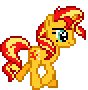 Size: 88x90 | Tagged: safe, artist:botchan-mlp, sunset shimmer, pony, animated, desktop ponies, gif, pixel art, simple background, solo, sprite, transparent background