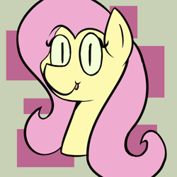 Size: 720x720 | Tagged: safe, artist:goldenled, fluttershy, pegasus, pony, bust, portrait, solo