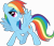 Size: 5772x5000 | Tagged: safe, artist:pink1ejack, derpibooru import, rainbow dash, pegasus, pony, absurd resolution, cute, dashabetes, female, kotobukiya, kotobukiya rainbow dash, mare, raised hoof, simple background, smiling, solo, spread wings, transparent background, vector, wings