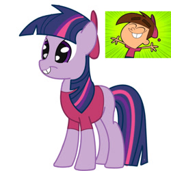 Size: 894x894 | Tagged: safe, artist:drunkendolphin77, derpibooru import, twilight sparkle, tara strong, the fairly oddparents, timmy turner, voice actor joke