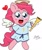 Size: 541x637 | Tagged: safe, artist:chibi-cat-girl101, artist:pinkamena-chan, pinkie pie, angel, earth pony, pony, solo