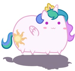 Size: 900x856 | Tagged: safe, artist:bluse, princess celestia, alicorn, pony, :3, chibi, pusheen, solo