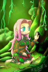 Size: 730x1095 | Tagged: safe, artist:m_d_quill, fluttershy, equestria girls, humanized, solo