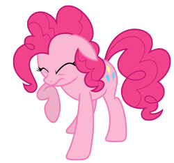 Size: 4252x3975 | Tagged: safe, artist:estories, pinkie pie, earth pony, pony, cringing, eyes closed, simple background, solo, transparent background, vector