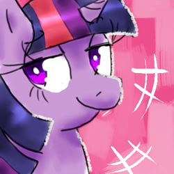 Size: 400x400 | Tagged: safe, artist:kcg, derpibooru import, twilight sparkle, pony, female, mare, smug, solo