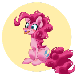 Size: 900x890 | Tagged: safe, artist:tiitcha, pinkie pie, earth pony, pony, candy, food, solo, tongue out