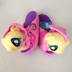 Size: 1600x1600 | Tagged: safe, fluttershy, clothes, head, irl, merchandise, photo, slippers