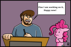 Size: 3145x2093 | Tagged: safe, artist:mangameister, pinkie pie, human, pony puppet, tolazytotag