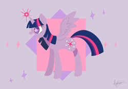 Size: 1024x708 | Tagged: safe, artist:pegasisters82, derpibooru import, twilight sparkle, twilight sparkle (alicorn), alicorn, pony, female, fulfilled cutie mark, happy, mare, simple background, solo