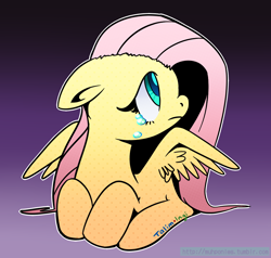 Size: 1000x950 | Tagged: safe, artist:talim_stuff, fluttershy, pegasus, pony, crying, sad, sad pony, solo