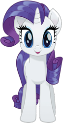Size: 250x489 | Tagged: safe, rarity, pony, unicorn, female, front view, looking at you, mare, simple background, solo, transparent background