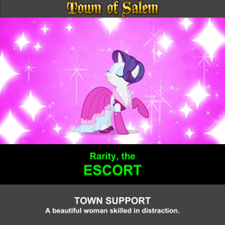 Size: 1920x1920 | Tagged: safe, artist:twilightsporckle, rarity, pony, unicorn, female, horn, mare, solo, town of salem