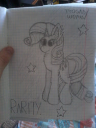 Size: 1200x1600 | Tagged: safe, artist:terminalhash, rarity, pony, unicorn, graph paper, sketch, solo, traditional art