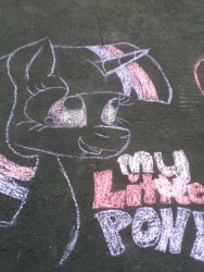 Size: 720x960 | Tagged: safe, artist:discordedizzy, derpibooru import, twilight sparkle, chalk, chalk drawing, solo, traditional art