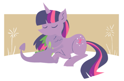 Size: 649x429 | Tagged: safe, artist:sky665, derpibooru import, spike, twilight sparkle, dragon, pony, unicorn, eyes closed, female, hug, male, mare, spikelove