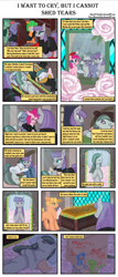 Size: 4000x9338 | Tagged: safe, artist:cherryblossomcake, artist:rated-r-ponystar, cloudy quartz, igneous rock pie, limestone pie, marble pie, maud pie, pinkie pie, earth pony, pony, absurd resolution, alexithymia, comic, dead, death, feels, funeral, pie family, pie sisters, quartzrock, sad, siblings, sisters