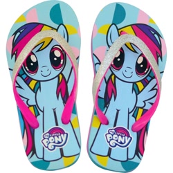 Size: 1024x1024 | Tagged: safe, derpibooru import, rainbow dash, pegasus, pony, clothes, flip-flops, merchandise, slippers