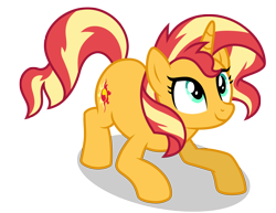 Size: 2500x1932 | Tagged: safe, artist:oyks, sunset shimmer, pony, unicorn, cute, shimmerbetes, simple background, solo, transparent background, vector