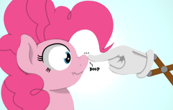 Size: 1280x816 | Tagged: safe, artist:ljdamz1119, pinkie pie, earth pony, pony, boop, hand, solo