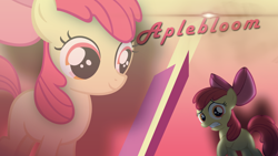 Size: 1920x1080 | Tagged: safe, artist:bastbrushie, derpibooru import, apple bloom, solo, wallpaper