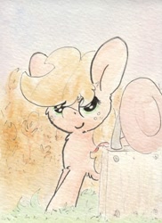 Size: 686x940 | Tagged: safe, artist:slightlyshade, applejack, earth pony, pony, female, mare, solo, traditional art