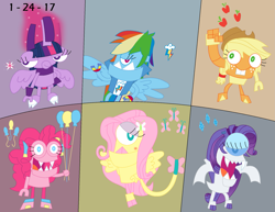 Size: 2203x1698 | Tagged: safe, artist:worldofcaitlyn, derpibooru import, applejack, fluttershy, pinkie pie, rainbow dash, rarity, twilight sparkle, twilight sparkle (alicorn), alicorn, crossover, cutie mark, lego, mane six, mixels, species swap