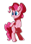 Size: 1024x1434 | Tagged: safe, artist:backgrounduser, pinkie pie, earth pony, pony, cute, diapinkes, open mouth, rearing, solo