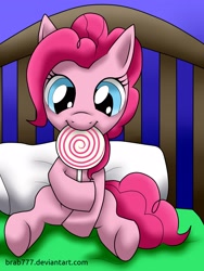 Size: 1728x2304 | Tagged: safe, artist:brab777, pinkie pie, earth pony, pony, candy, cute, diapinkes, food, lollipop, solo, spiral