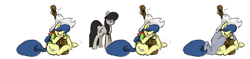 Size: 3840x905 | Tagged: safe, artist:fiddlearts, fiddlesticks, octavia melody, earth pony, pony, apple family member, blanket, fiddle, fiddlesticks-answers