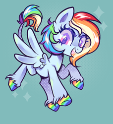 Size: 700x768 | Tagged: safe, artist:peachesandcreamated, derpibooru import, rainbow dash, pegasus, pony, abstract background, rainbow hooves, solo