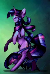 Size: 1478x2190 | Tagged: safe, artist:art-surgery, derpibooru import, twilight sparkle, pony, bipedal, looking at you, rearing, solo