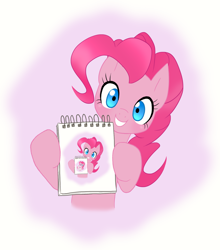 Size: 4422x5016 | Tagged: safe, artist:howlsinthedistance, pinkie pie, earth pony, pony, absurd resolution, droste effect, pinkception, recursion, solo