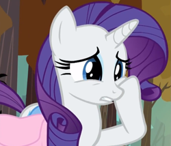 Size: 1013x868 | Tagged: safe, screencap, rarity, pony, unicorn, molt down, cropped, solo, squishy cheeks