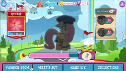 Size: 1280x720 | Tagged: safe, fluttershy, pegasus, pony, admiral fairy flight, ancient wonderbolts uniform, clothes, crack is cheaper, dress, gameloft, vip, why gameloft why