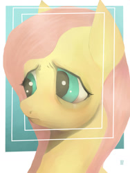 Size: 1200x1598 | Tagged: safe, artist:ashesandpudding, fluttershy, pegasus, pony, female, mare, sad, solo